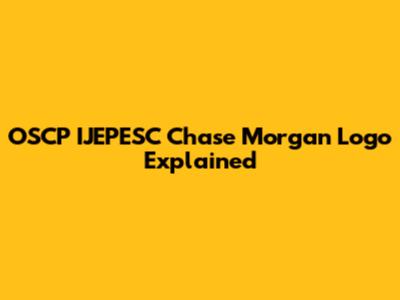 OSCP IJEPESC Chase Morgan Logo Explained